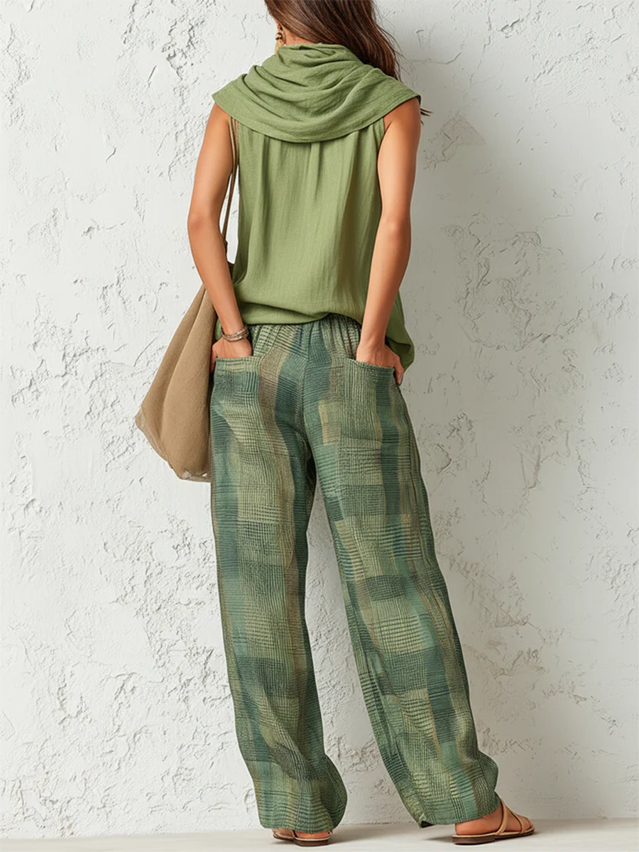 Conjunto relajado y fresco