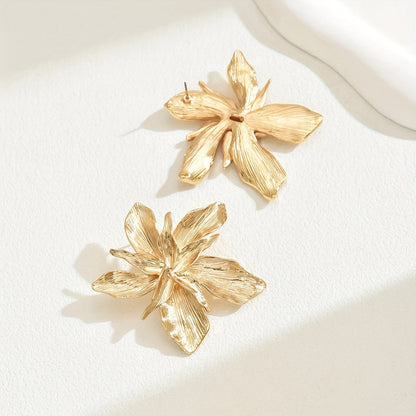 Lana | Pendientes de Gota Floral Dorados