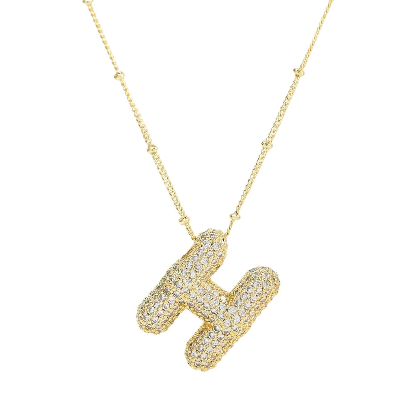 Savannah | Collar con Letra Burbuja en Diamante