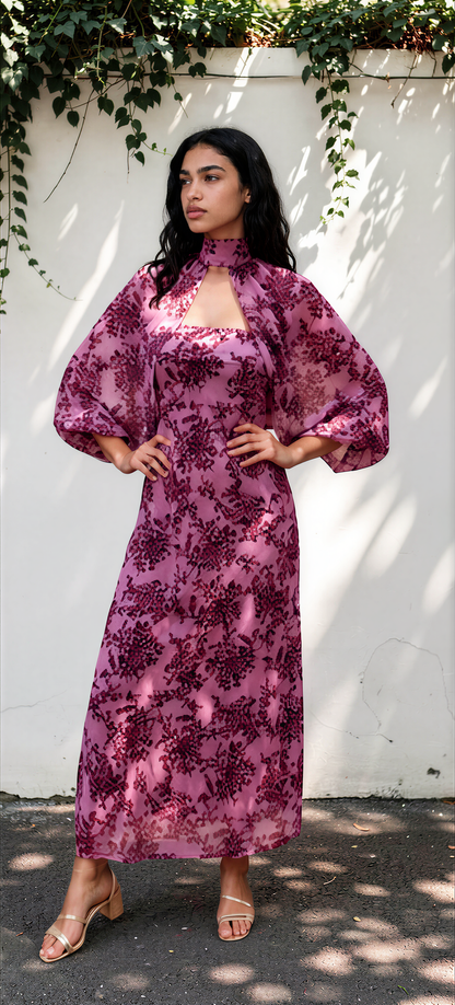 Vestido Elysa Mangas capas