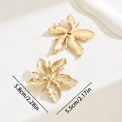Lana | Pendientes de Gota Floral Dorados