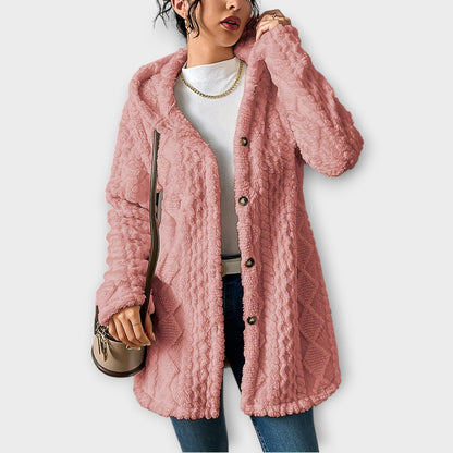 Chaqueta Invernal con Capucha Texturizada y Confortable