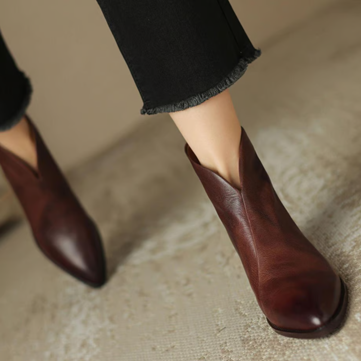Camille | Botines de Tacón Bajo