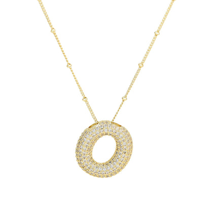 Savannah | Collar con Letra Burbuja en Diamante