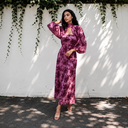 Vestido Elysa Mangas capas