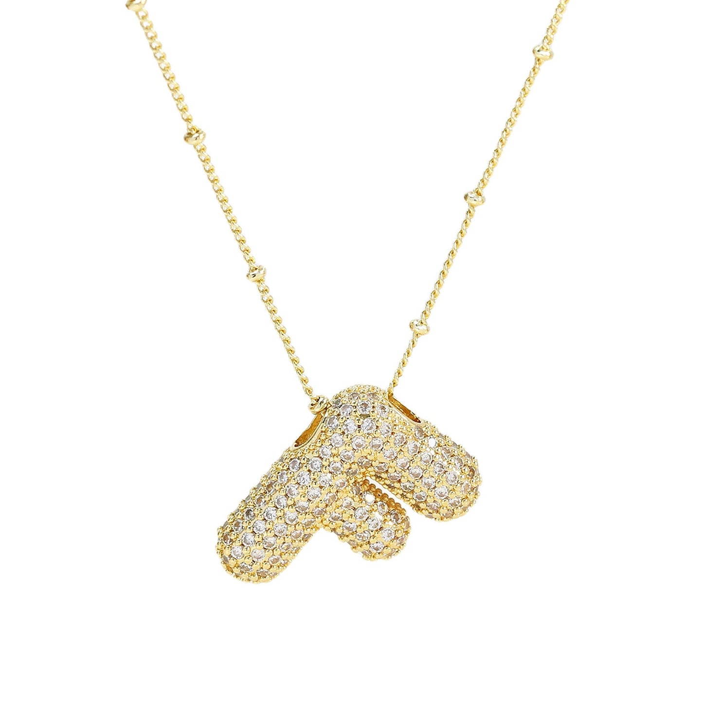 Savannah | Collar con Letra Burbuja en Diamante