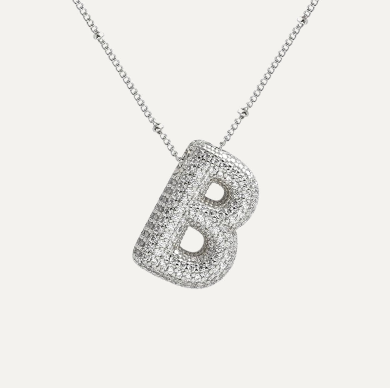 Savannah | Collar con Letra Burbuja en Diamante