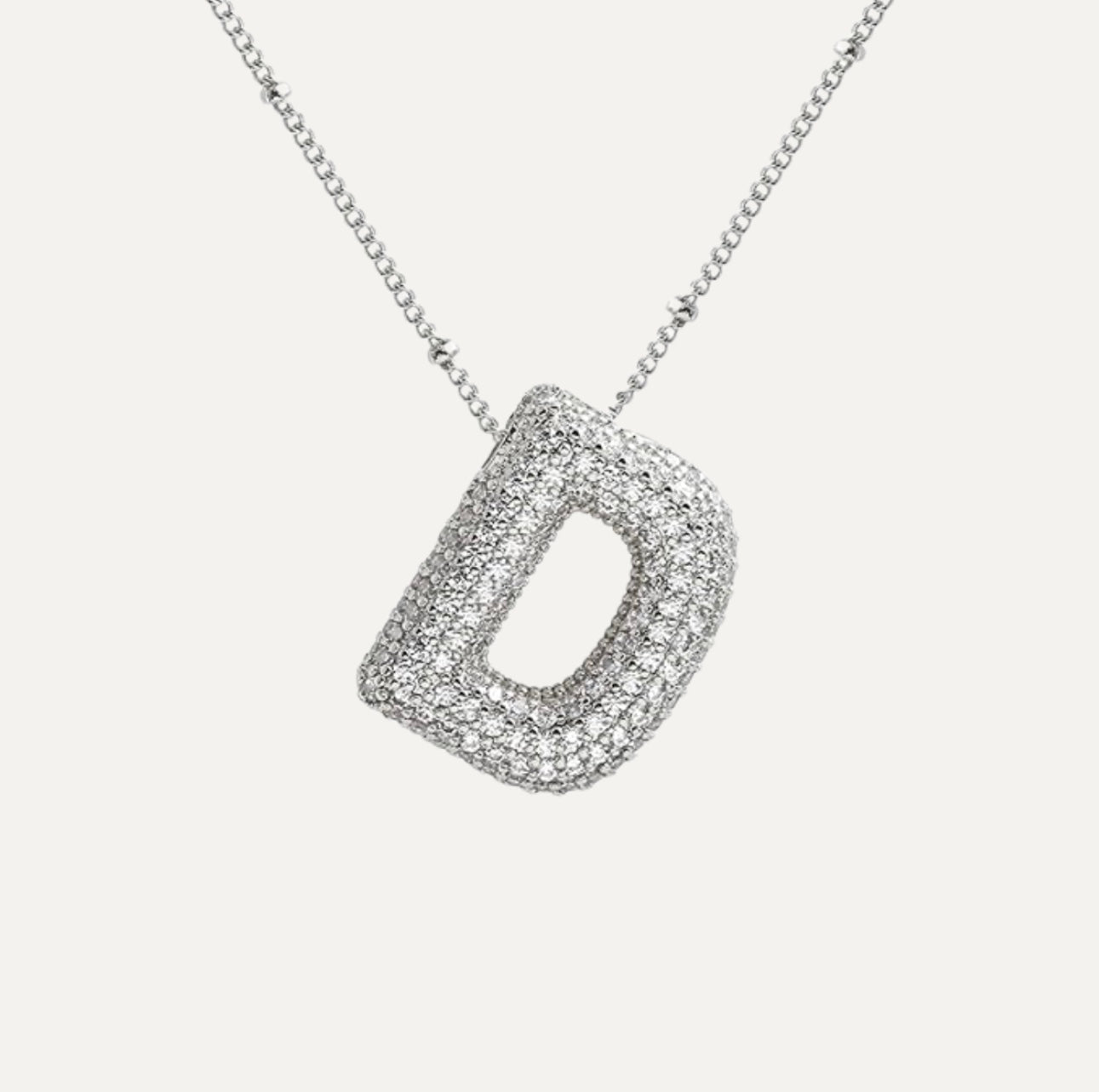 Savannah | Collar con Letra Burbuja en Diamante