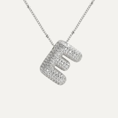 Savannah | Collar con Letra Burbuja en Diamante