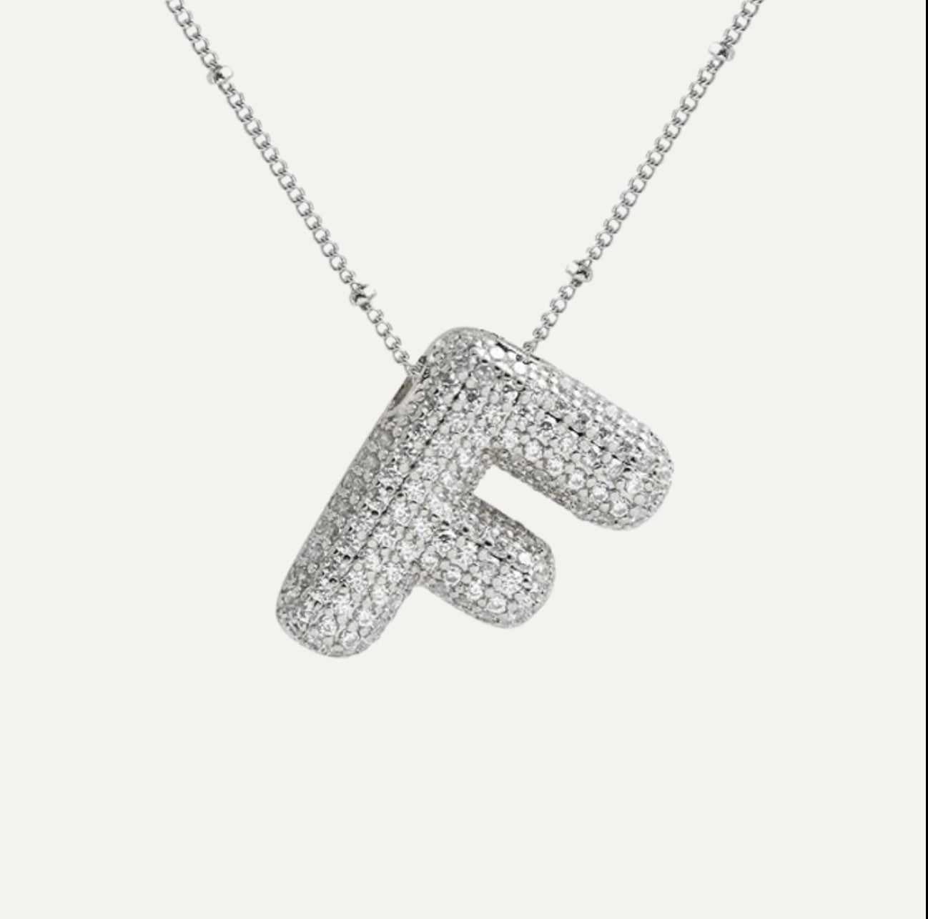 Savannah | Collar con Letra Burbuja en Diamante
