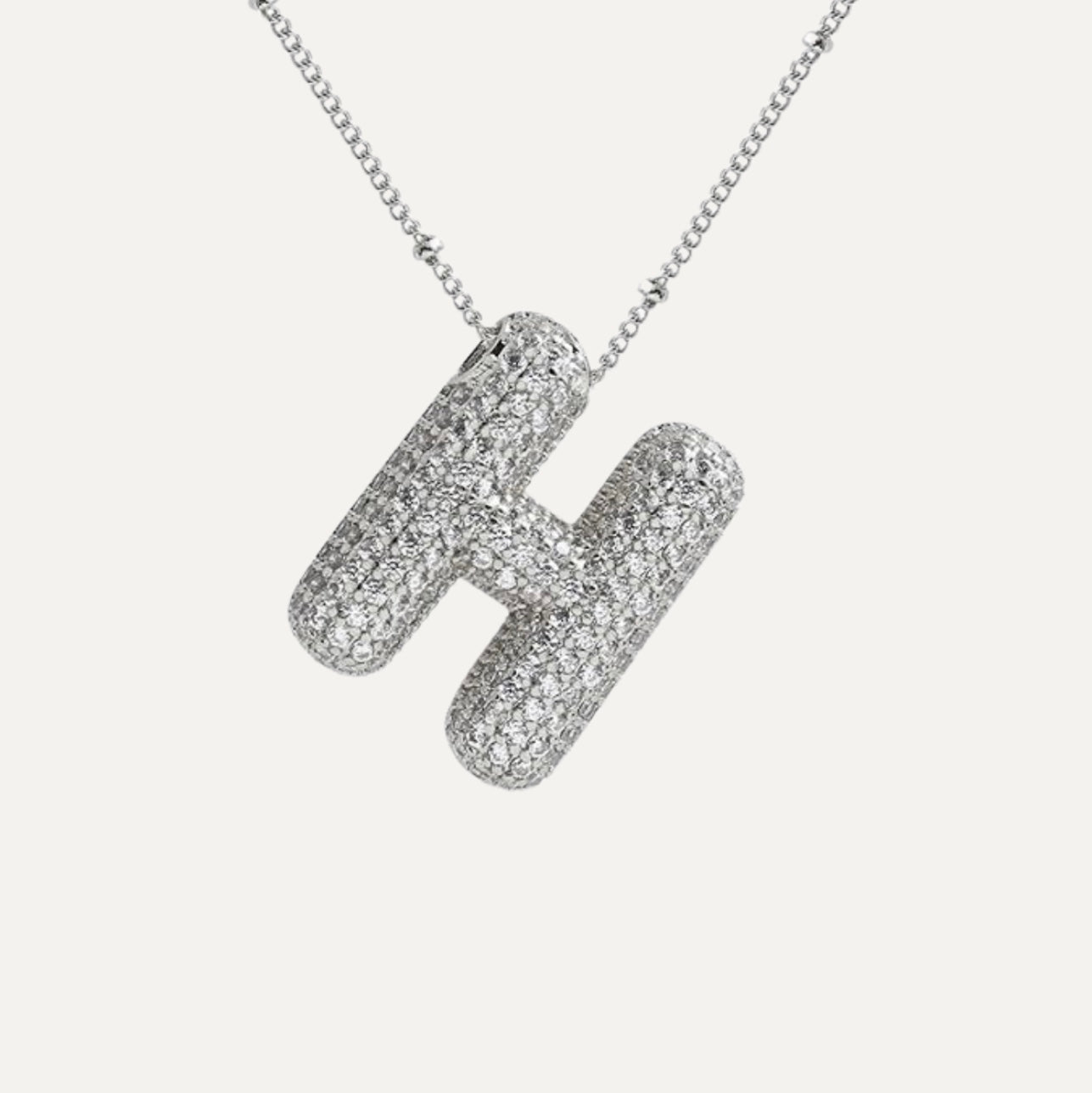 Savannah | Collar con Letra Burbuja en Diamante