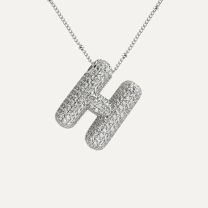 Savannah | Collar con Letra Burbuja en Diamante
