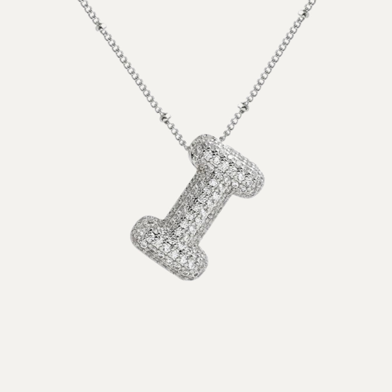 Savannah | Collar con Letra Burbuja en Diamante