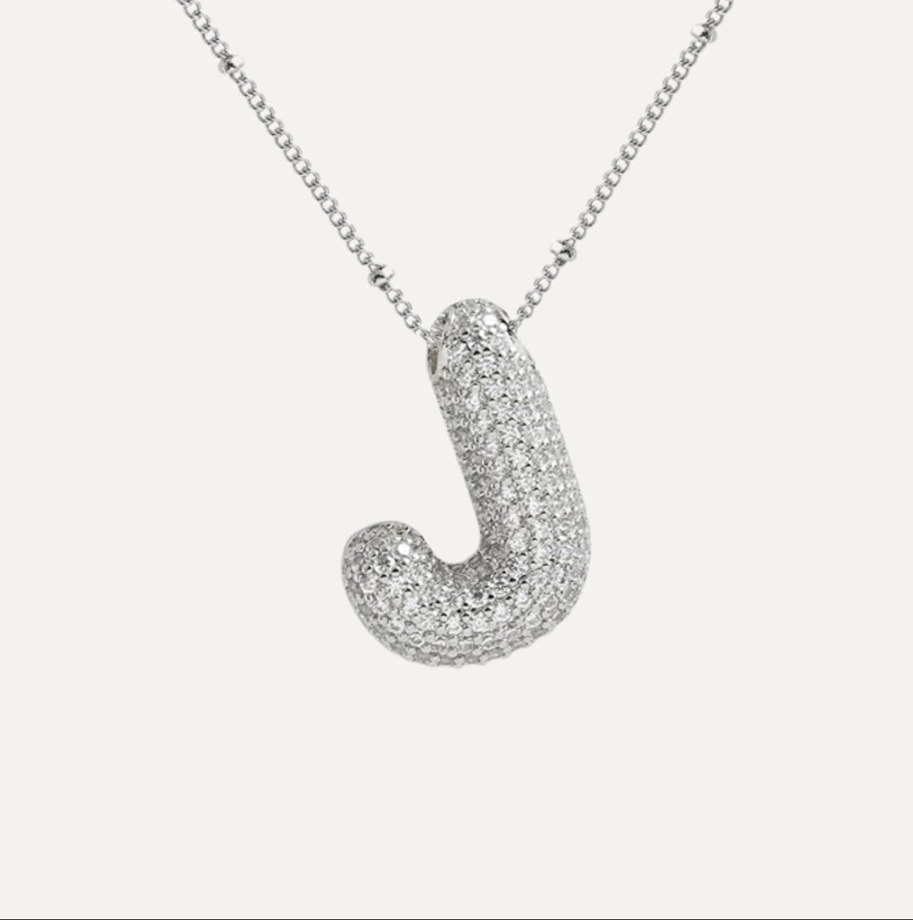 Savannah | Collar con Letra Burbuja en Diamante