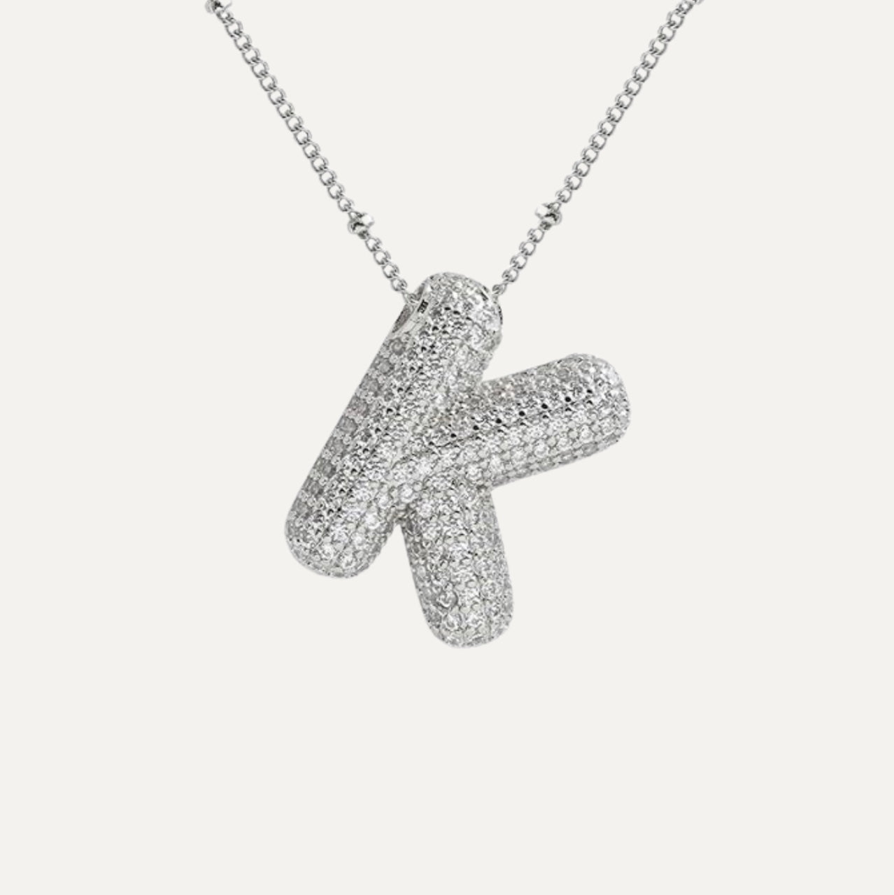 Savannah | Collar con Letra Burbuja en Diamante