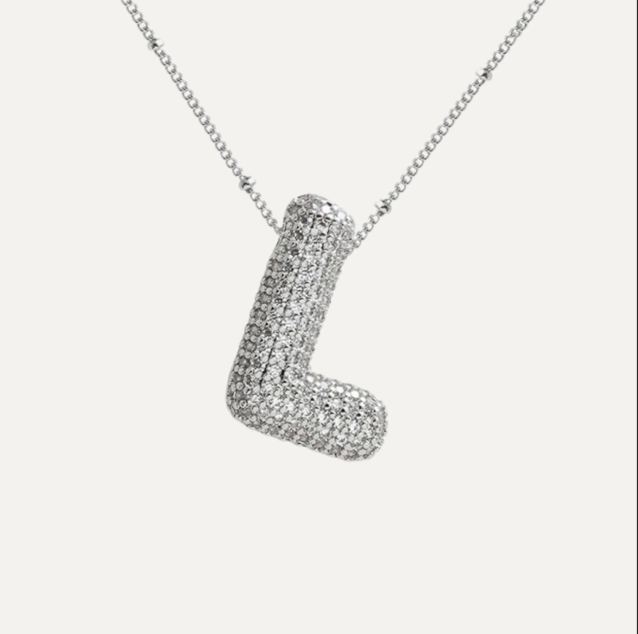 Savannah | Collar con Letra Burbuja en Diamante