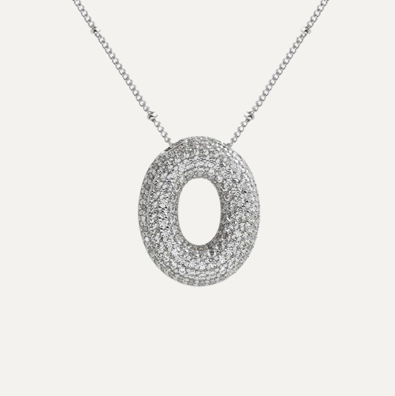 Savannah | Collar con Letra Burbuja en Diamante
