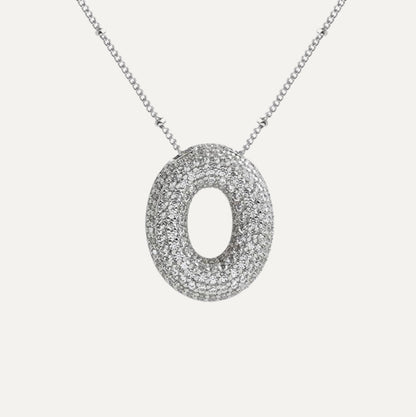 Savannah | Collar con Letra Burbuja en Diamante