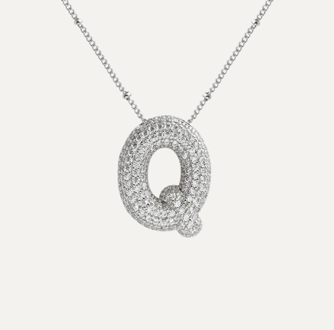Savannah | Collar con Letra Burbuja en Diamante