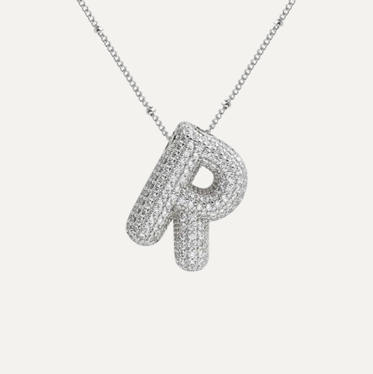 Savannah | Collar con Letra Burbuja en Diamante