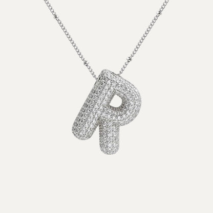 Savannah | Collar con Letra Burbuja en Diamante