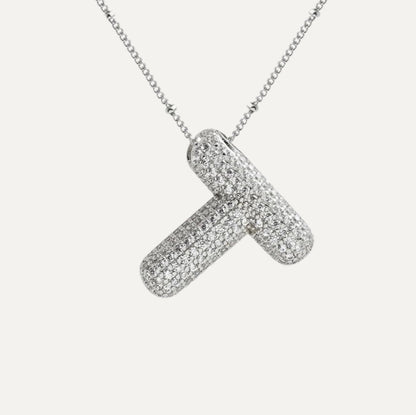 Savannah | Collar con Letra Burbuja en Diamante