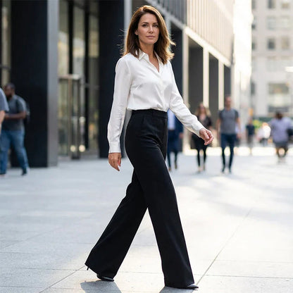 Lily | Pantalones de traje de mujer de cintura alta