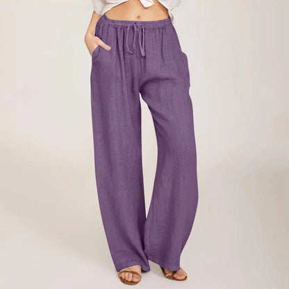Pantalones cómodos de pierna ancha