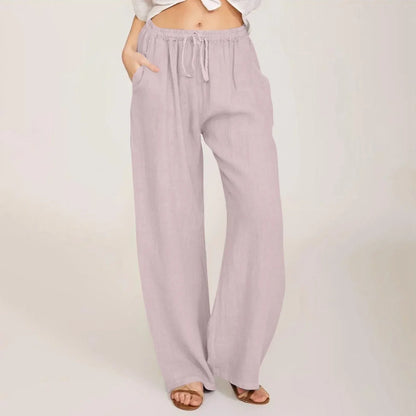 Pantalones cómodos de pierna ancha