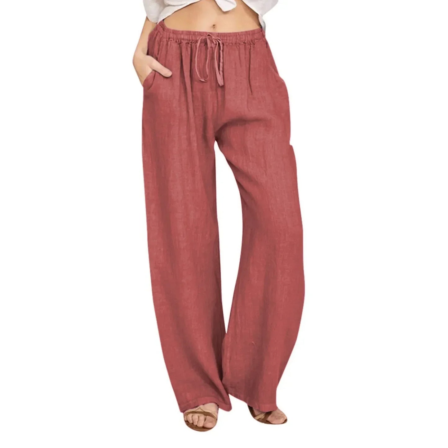 Pantalones cómodos de pierna ancha