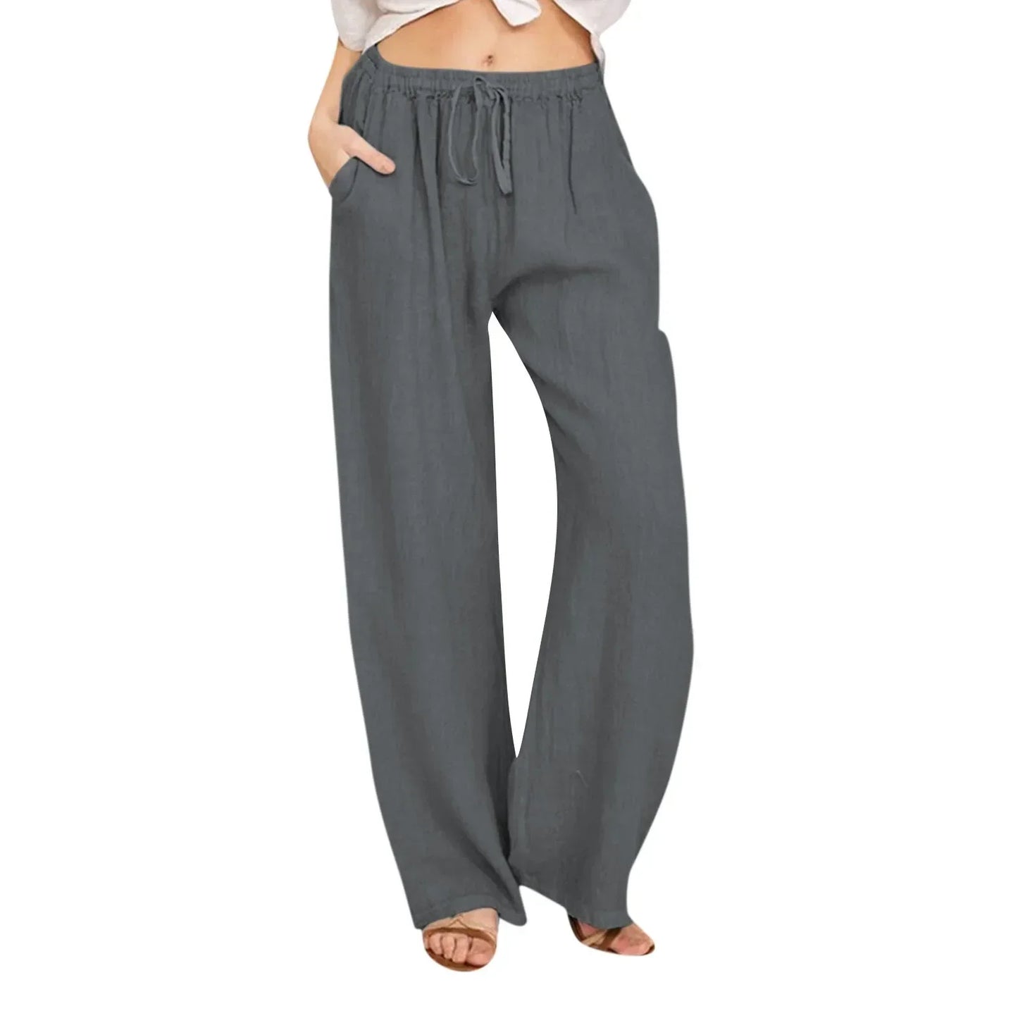 Pantalones cómodos de pierna ancha