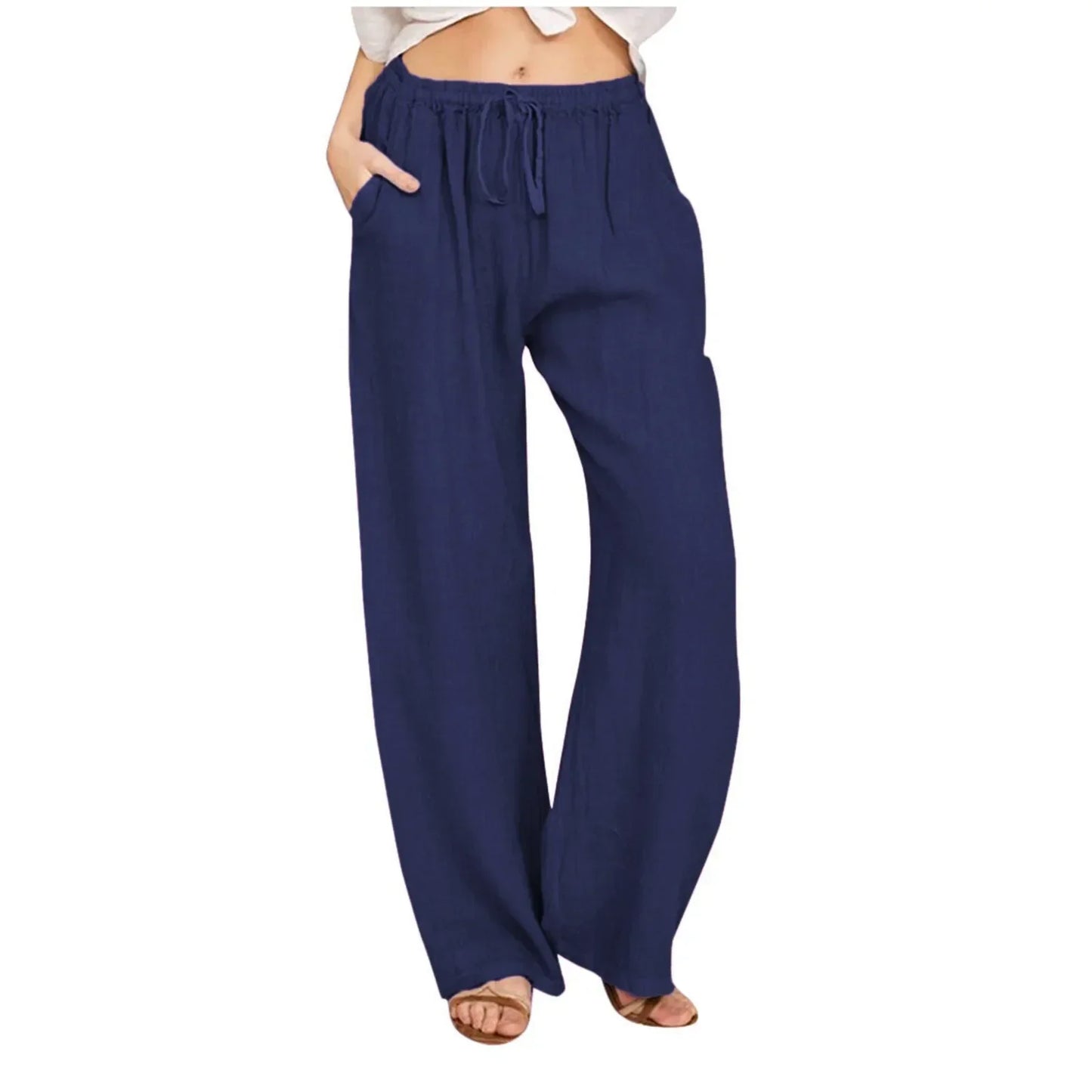Pantalones cómodos de pierna ancha