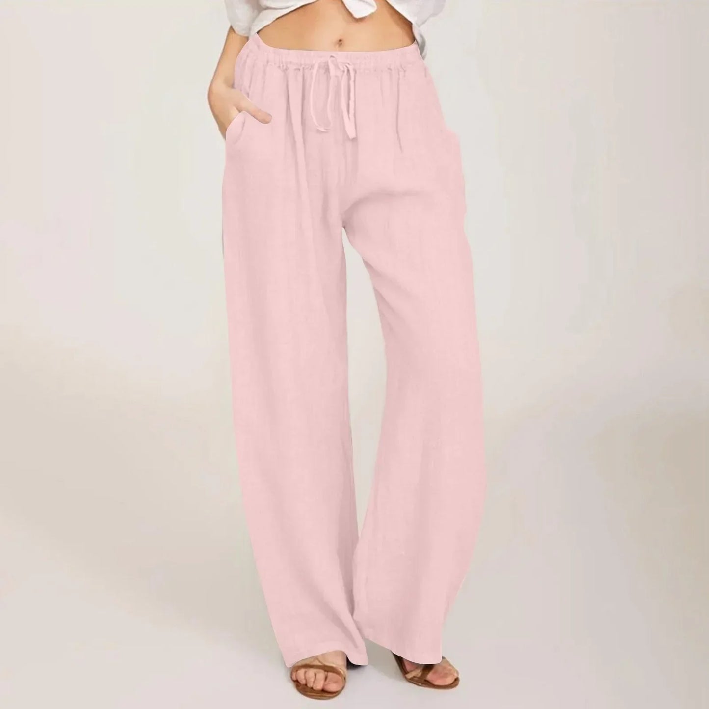 Pantalones cómodos de pierna ancha