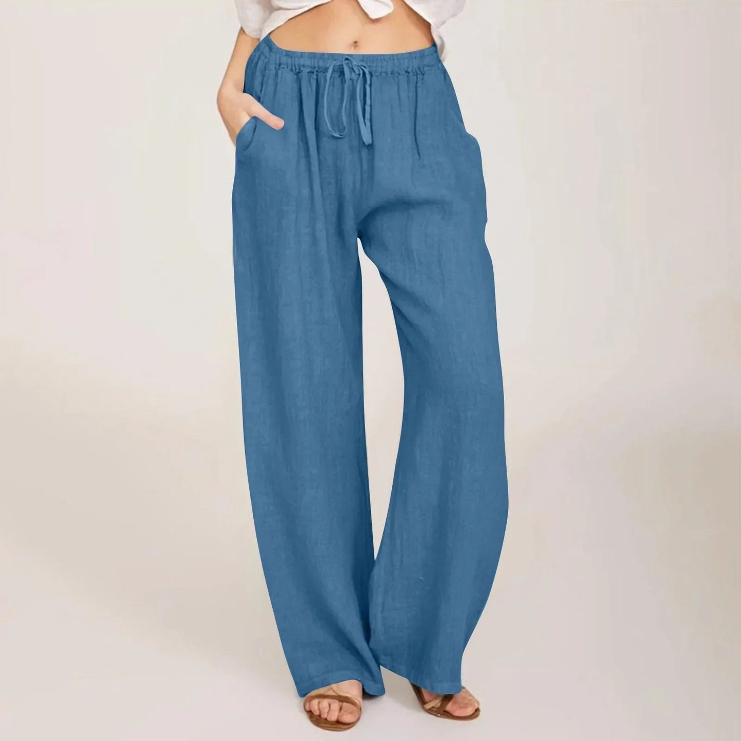 Pantalones cómodos de pierna ancha