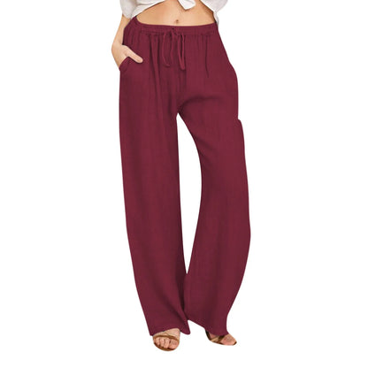 Pantalones cómodos de pierna ancha