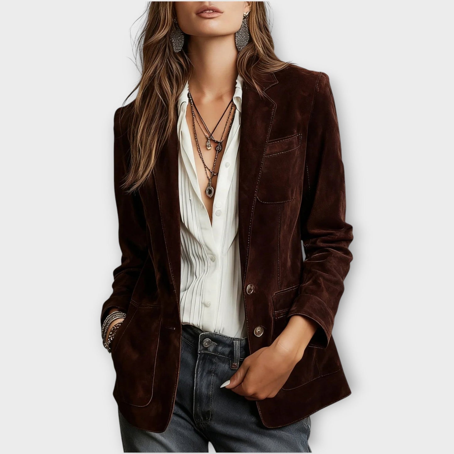 Blazer Vintage de Ante Marrón