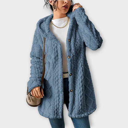 Chaqueta Invernal con Capucha Texturizada y Confortable