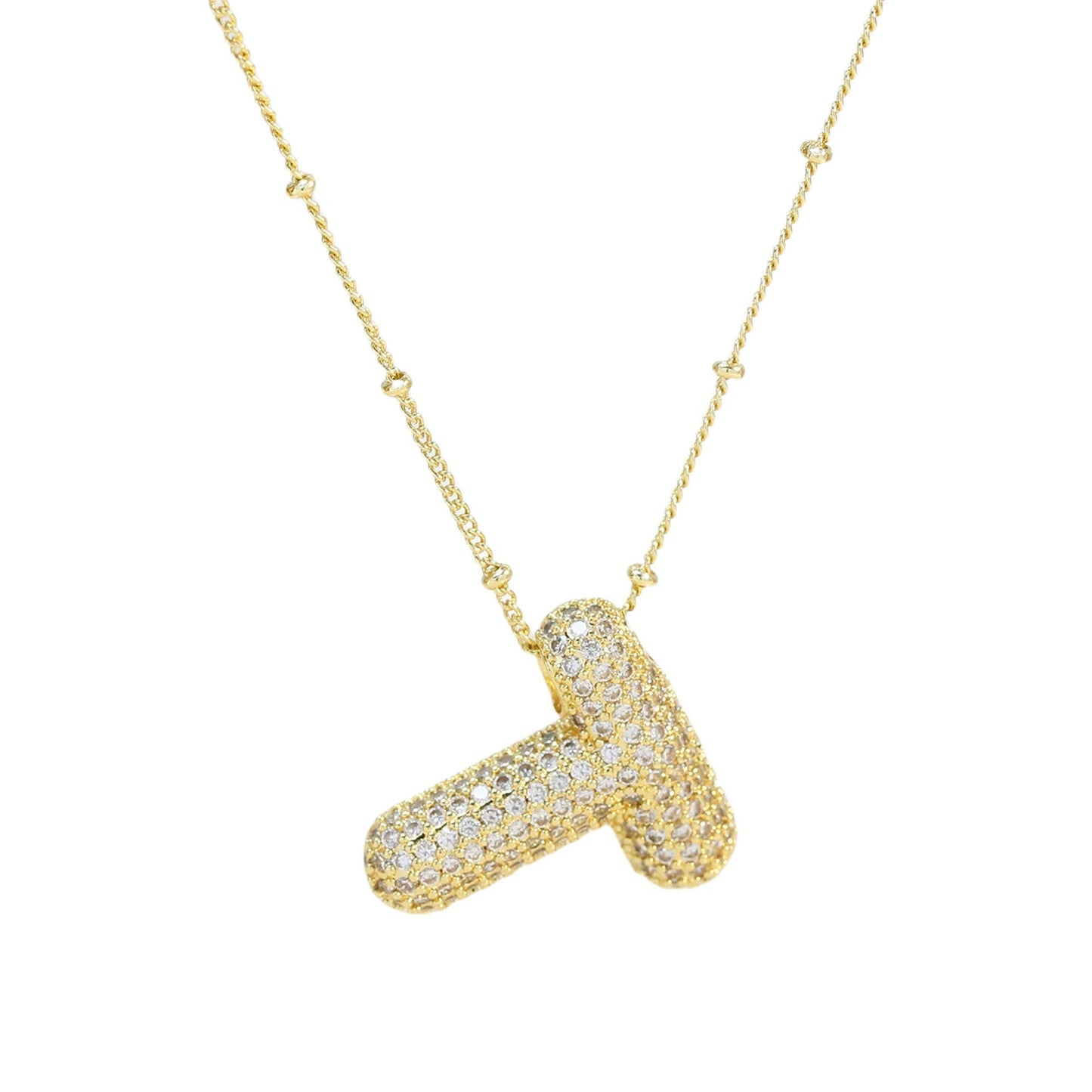 Savannah | Collar con Letra Burbuja en Diamante