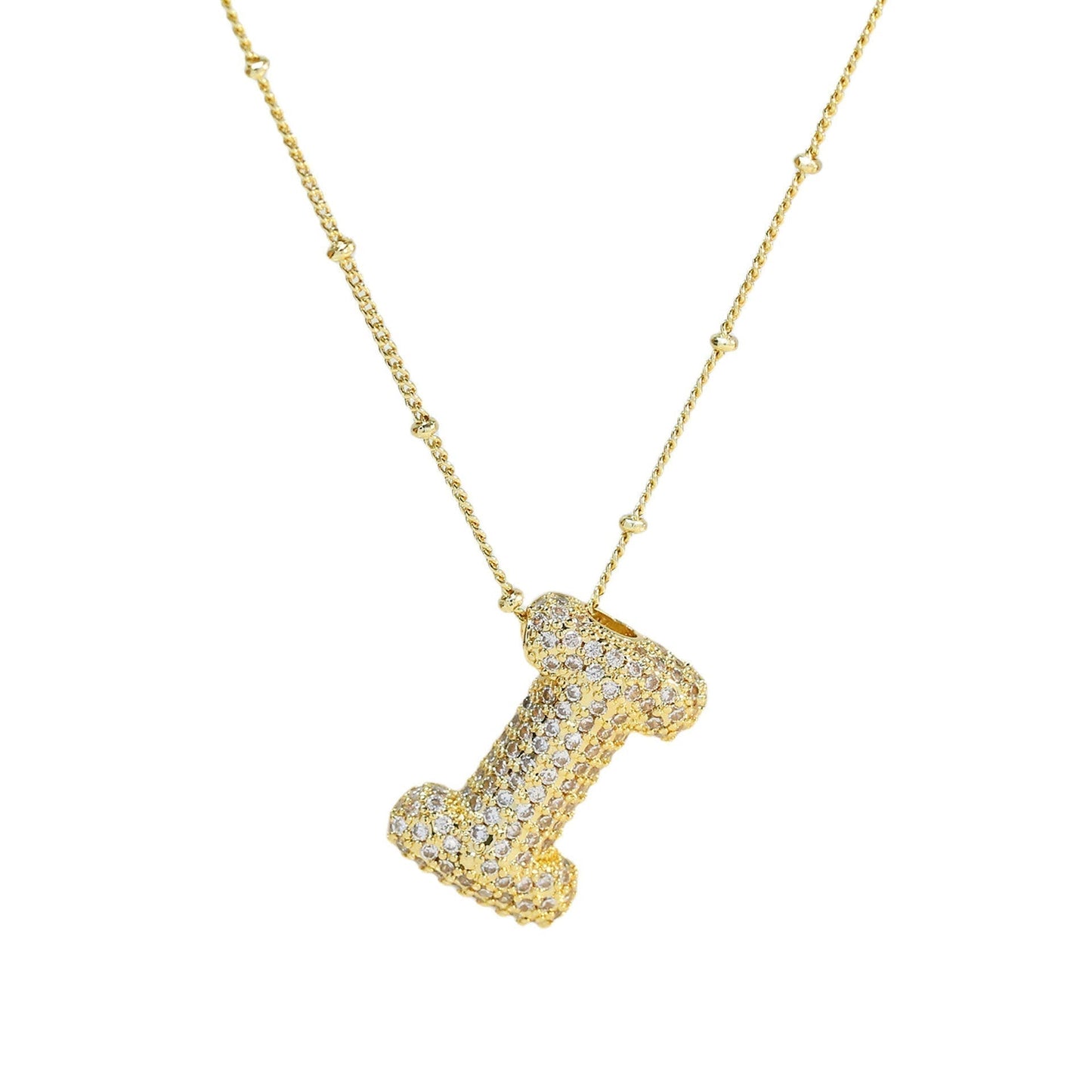 Savannah | Collar con Letra Burbuja en Diamante