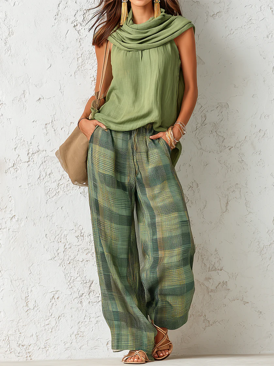 Conjunto relajado y fresco